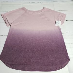 Sonoma Supersoft Sweater Tee Purple Ombre Short Sleeve XL